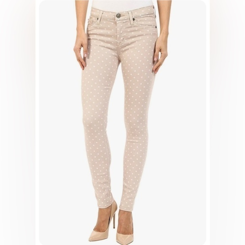 HUDSON Nico Super Skinny Ankle Stretch Denim Polka Dots Jeans Women's Size 26